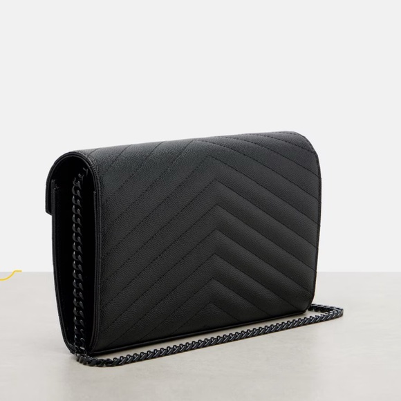 Rare Black on Black Yves Saint Laurent Wallet-On-Chain Medium Black on Black 🖤 - Picture 4 of 15